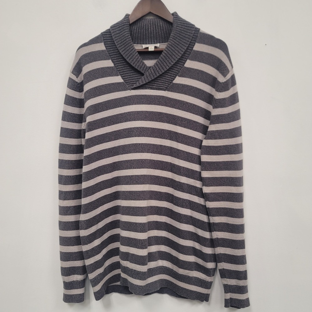 Gap Mens Shawl‎ Collar Sweater Size L Thick Cotton Academia Old Money Heritage